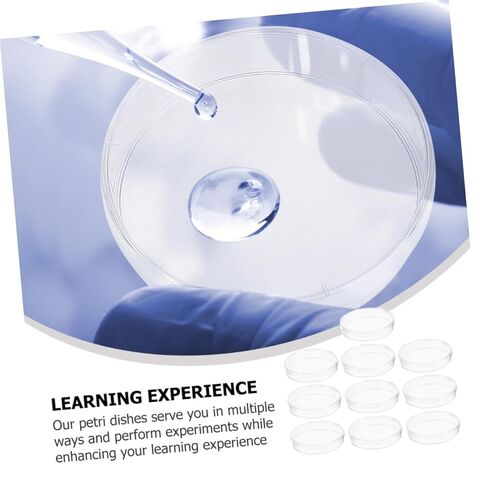 Garneck 10pcs Culture Plate Tissue Culture Dishes Cell Culture Dish Cell Tissue Culture Tray Science Laboratory Glassware Samples Dish Agar Plates Transparent Supplies Tissue Plate Plastic in Saudi Arabia
