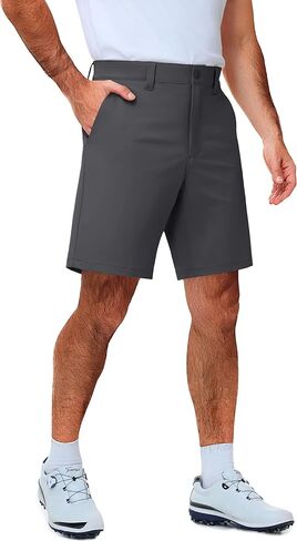 PULI Men's Golf Shorts 9 Inch Stretch Water-Resistant with 5 Pockets Hybrid Shorts for Hiking Travel Casual in Saudi Arabia