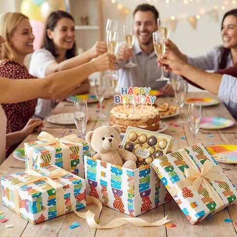 CAKKVDE Vintage Christmas Wrapping Paper Roll - Kraft Gift Wrap with Jute Twine | 17 Inch x 49 Feet Durable Holiday Wrapping Paper for Gifts (Brown reindeer) in Saudi Arabia