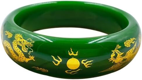 Jade Bangle for Women, Feng Shui Bangle, Good Luck Jade Bracelet, Chinese Wealth Bracelet, Wide Jade Bracelet in Saudi Arabia