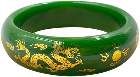 Jade Bangle for Women, Feng Shui Bangle, Good Luck Jade Bracelet, Chinese Wealth Bracelet, Wide Jade Bracelet in Saudi Arabia