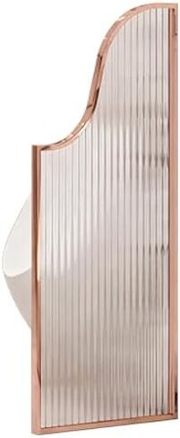 Wall Mounted Men's Toilet Partition Urinal Baffle Screen Bathroom Privacy Divider Panel Rose Gold Cubicle Panel for Hotels and Restrooms (40x150cm/15.7x59in) in Saudi Arabia