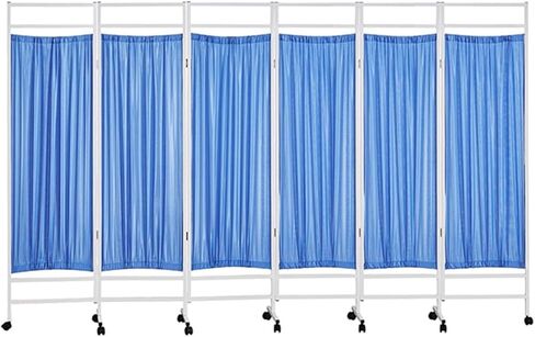 Medical Privacy Screen On Wheels - Portable 3/4/5/6 Panel Indoor Room Partition Wall Fencing, for Hospital/Clinic/Ward - Metal Iron Frame in Saudi Arabia