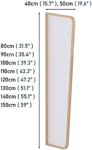 4 Pcs Wall Mount Urinal Partition Screen Men's Public Toilet Divider Wall, Tempered Glass Panel Privacy Separator for Malls, 59 55 51 47 41 39 35 31 in Tall (Color : d A, Size : 15 in Saudi Arabia