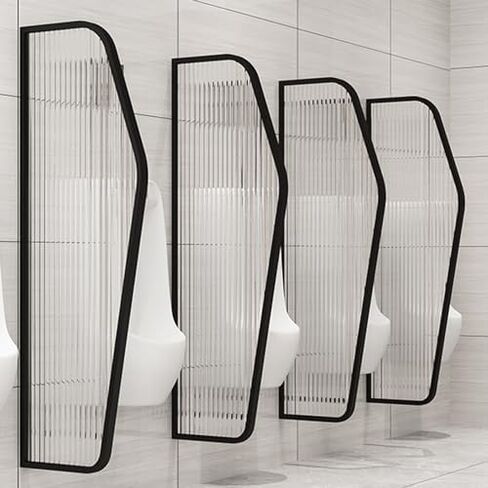 Stainless Steel Urinal Partition 120x40 cm Durable Tempered Glass Privacy Divider for Public Restrooms Bars Hotels Heavy Duty Toilet Screen (1 Piece) in Saudi Arabia