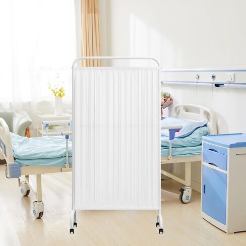 6FT Mobile Medical Privacy Screen with Wheels, Folding Rolling Room Divider for Clinic, Beauty Salon, Office, and Private Spaces (1, Dark Blue) in Saudi Arabia