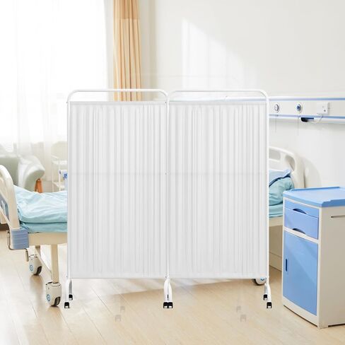 6FT Mobile Medical Privacy Screen with Wheels, Folding Rolling Room Divider for Clinic, Beauty Salon, Office, and Private Spaces (1, Dark Blue) in Saudi Arabia