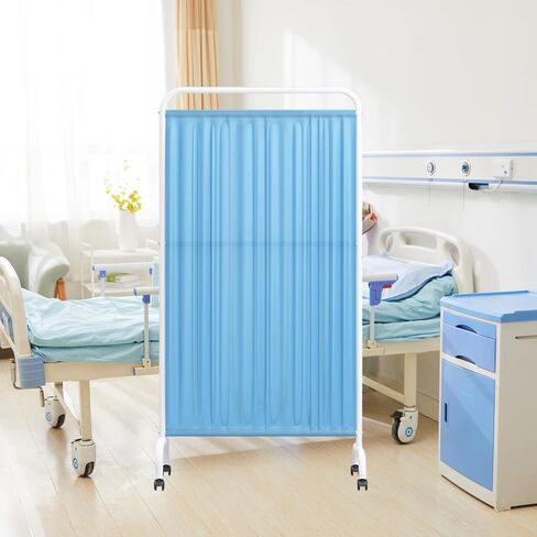 6FT Mobile Medical Privacy Screen with Wheels, Folding Rolling Room Divider for Clinic, Beauty Salon, Office, and Private Spaces (1, Dark Blue) in Saudi Arabia
