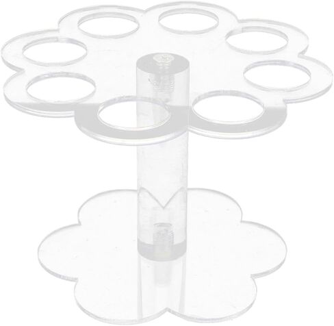 DOITOOL Acrylic Ice Cream Cone Holder Stand, 8 Hole Ice Cone Clear Display Rack, Single Layer Dessert Food Stand for Waffle, Sushi Hand Roll, Popcorn, Cotton Candy, for Party Wedding Birthday in Saudi Arabia