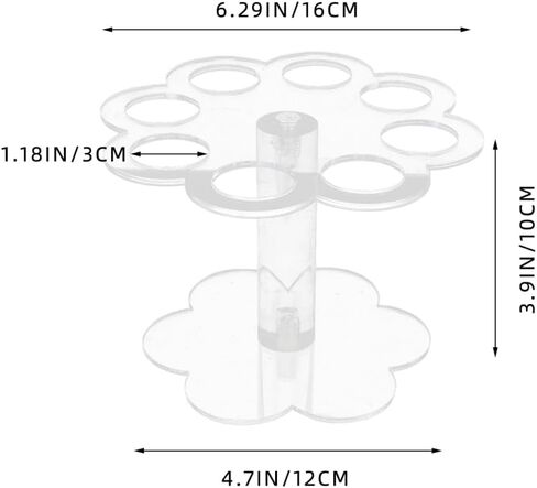 DOITOOL Acrylic Ice Cream Cone Holder Stand, 8 Hole Ice Cone Clear Display Rack, Single Layer Dessert Food Stand for Waffle, Sushi Hand Roll, Popcorn, Cotton Candy, for Party Wedding Birthday in Saudi Arabia