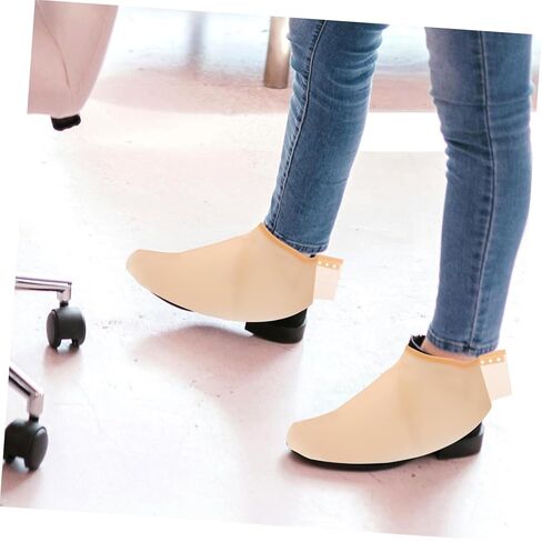 Beavorty 1Pair Silicone Shoe Covers for Salon Use Elastic and Non Slip Design Portable Hairdressing Shoe Protectors Skin Color for Styling Coloring and Outdoor in Saudi Arabia