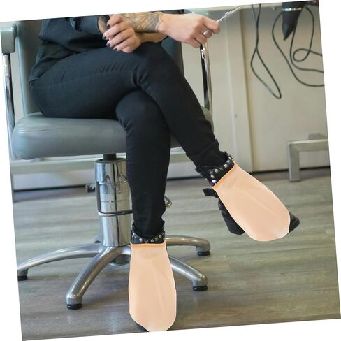 Beavorty 1Pair Silicone Shoe Covers for Salon Use Elastic and Non Slip Design Portable Hairdressing Shoe Protectors Skin Color for Styling Coloring and Outdoor in Saudi Arabia