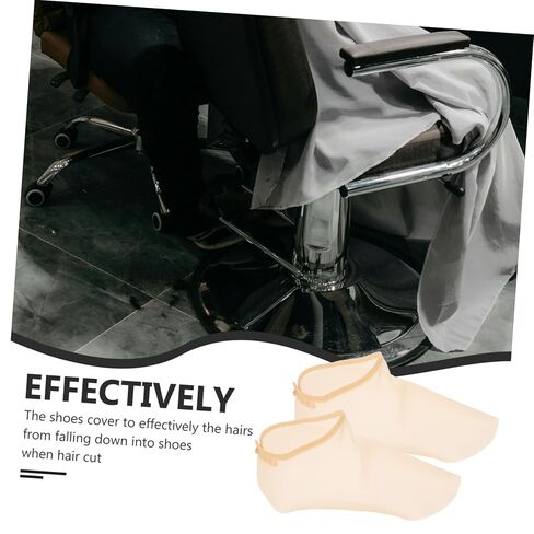 Beavorty 1Pair Silicone Shoe Covers for Salon Use Elastic and Non Slip Design Portable Hairdressing Shoe Protectors Skin Color for Styling Coloring and Outdoor in Saudi Arabia
