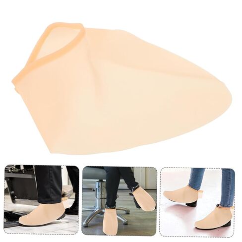 Beavorty 1Pair Silicone Shoe Covers for Salon Use Elastic and Non Slip Design Portable Hairdressing Shoe Protectors Skin Color for Styling Coloring and Outdoor in Saudi Arabia