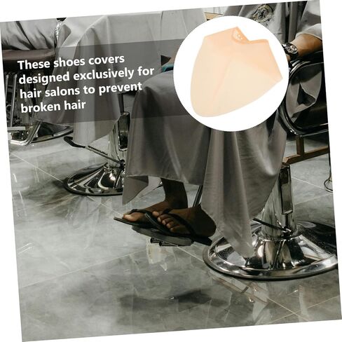 Beavorty 1Pair Silicone Shoe Covers for Salon Use Elastic and Non Slip Design Portable Hairdressing Shoe Protectors Skin Color for Styling Coloring and Outdoor in Saudi Arabia
