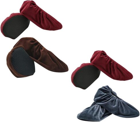 FOMIYES 4Pairs Skid Lint Cloth Shoe Covers Thickened Sole Non Slip Design for Indoor Use Random Colors Reusable Breathable Protection for Clean Floors in Saudi Arabia