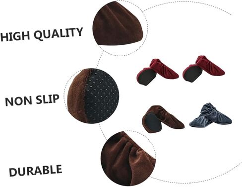 FOMIYES 4Pairs Skid Lint Cloth Shoe Covers Thickened Sole Non Slip Design for Indoor Use Random Colors Reusable Breathable Protection for Clean Floors in Saudi Arabia