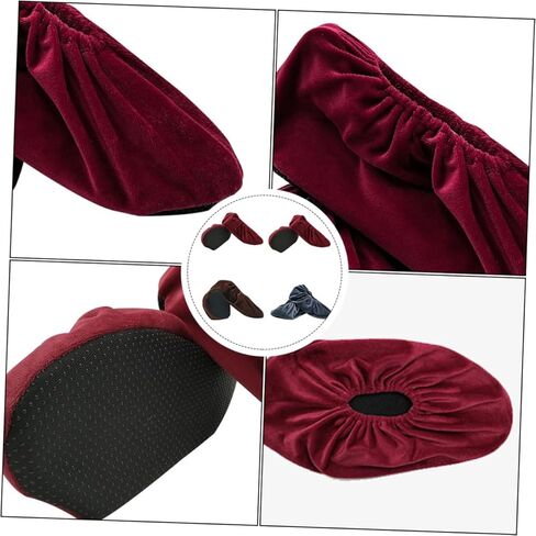 FOMIYES 4Pairs Skid Lint Cloth Shoe Covers Thickened Sole Non Slip Design for Indoor Use Random Colors Reusable Breathable Protection for Clean Floors in Saudi Arabia