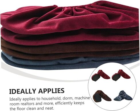 FOMIYES 4Pairs Skid Lint Cloth Shoe Covers Thickened Sole Non Slip Design for Indoor Use Random Colors Reusable Breathable Protection for Clean Floors in Saudi Arabia