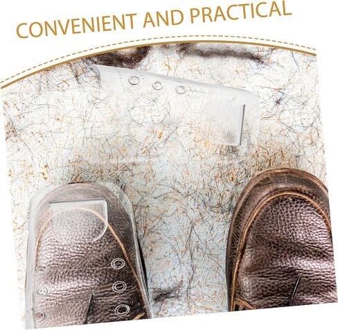 SHERCHPRY 1Pair Transparent Barber Shoe Cover Reusable Hair Stylist Foot Protection for Indoor Outdoor Salon Use for Haircuts Puncture Design Fits in Saudi Arabia