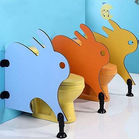 Children's Cartoon Privacy Screen - Kindergarten Toilet Partition Divider, Waterproof Wood Urinal Protection Board for Public Health in Saudi Arabia