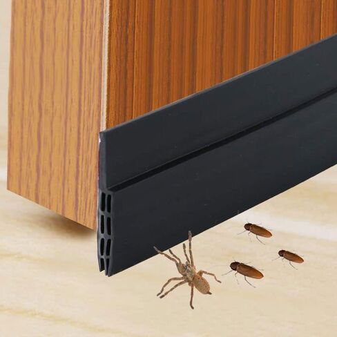 2025MOFFNNOL JBWKWELM 2 قطعة سدادة باب من السيليكون - 39 بوصة × 35 بوصة شريط ختم الباب الأسود للأبواب الداخلية والخارجية الطقس تجريد الصوت 1 in Kuwait