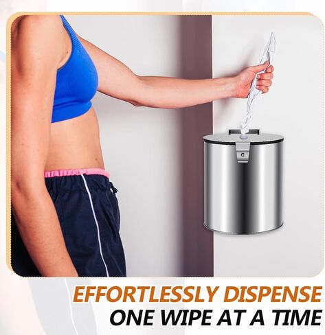 Zonon Stainless Steel Wall Mount Disinfectant Wipe Dispenser Fits Sanitizing and Disinfecting Wipes on Rolls 11 x 10'' for Fitness Clubs Schools Commercial and Residential Facilities(Square) in Saudi Arabia