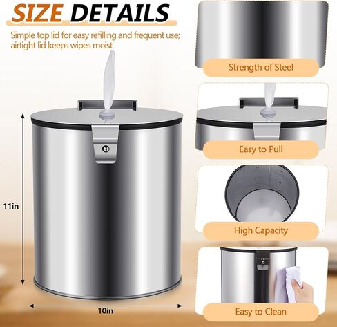 Zonon Stainless Steel Wall Mount Disinfectant Wipe Dispenser Fits Sanitizing and Disinfecting Wipes on Rolls 11 x 10'' for Fitness Clubs Schools Commercial and Residential Facilities(Square) in Saudi Arabia