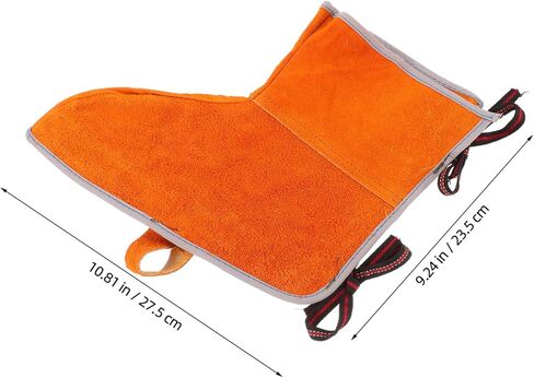 HOMSFOU 1Pair Leather Welding Leg Covers Heat Resistant Fireproof Protective Shoe Covers for Welders Durable Abrasion Resistant Design for Enhanced Comfort and Safety During Welding Tasks in Saudi Arabia