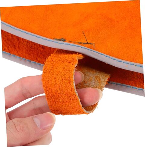 HOMSFOU 1Pair Leather Welding Leg Covers Heat Resistant Fireproof Protective Shoe Covers for Welders Durable Abrasion Resistant Design for Enhanced Comfort and Safety During Welding Tasks in Saudi Arabia