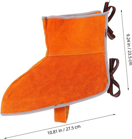 HOMSFOU 1Pair Leather Welding Leg Covers Heat Resistant Fireproof Protective Shoe Covers for Welders Durable Abrasion Resistant Design for Enhanced Comfort and Safety During Welding Tasks in Saudi Arabia