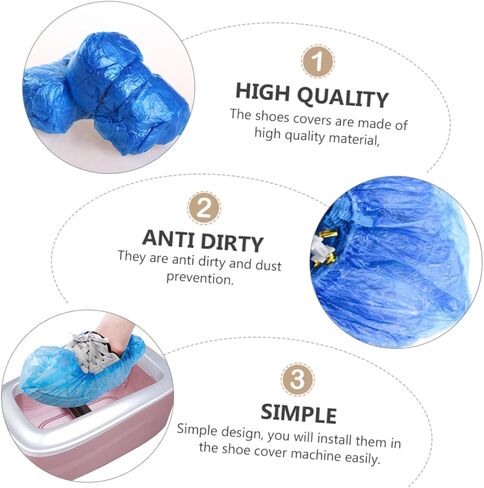 200Pcs Disposable Shoe Covers Non Slip Shoe Covers for Household Use Breathable Type Shoe Booties for Model Rooms Laboratories and Rainy Days in Saudi Arabia