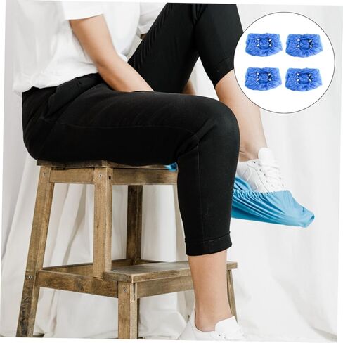 200Pcs Disposable Shoe Covers Non Slip Shoe Covers for Household Use Breathable Type Shoe Booties for Model Rooms Laboratories and Rainy Days in Saudi Arabia