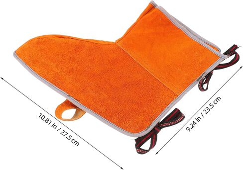 1Pair Welding Socks Durable Heat Resistant Leather Foot Covers for Welders Comfortable Ergonomic Design Comprehensive Safety From Sparks and Hot Splashes for Welding in Saudi Arabia