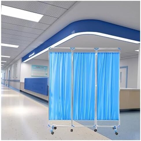 6ft High Portable Room Divider with Wheels - 6-Panel Folding Privacy Screen for Clinics, Medical Exams, Patient Privacy, Temporary Partition, Rolling Divider in Saudi Arabia