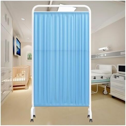2-Panel Portable Folding Privacy Divider with Wheels, 1.8m High for Clinics, Exam Rooms & Wards - Color-6, Space-Saving Solution for Patient Privacy in Saudi Arabia
