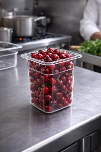 CORONA Polycarbonate Food Pan 1/6-6" Deep Clear, Catering & Restaurant, 24 Pack, NO lids in Saudi Arabia