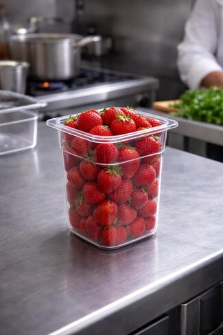 CORONA Polycarbonate Food Pan 1/6-6" Deep Clear, Catering & Restaurant, 24 Pack, NO lids in Saudi Arabia