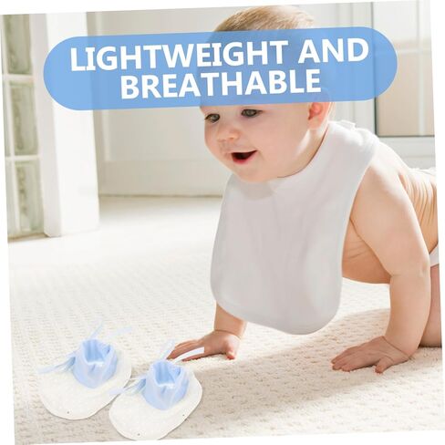 PartyKindom 1Pair Breathable Newborn Foot Covers with Drawstring Scratch Mesh Sleeves for Boy Girl Comfortable Protection for Warm Weather Use in Saudi Arabia