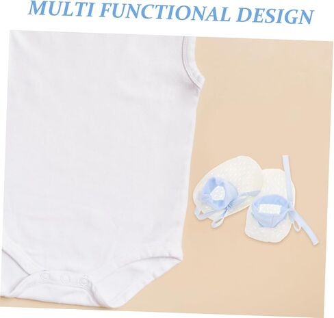 PartyKindom 1Pair Breathable Newborn Foot Covers with Drawstring Scratch Mesh Sleeves for Boy Girl Comfortable Protection for Warm Weather Use in Saudi Arabia