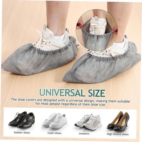 Sosoport 100Pcs Disposable Shoe Covers Overshoes for Indoor Use Breathable and Comfortable Shoe Protectors for Fits in Saudi Arabia