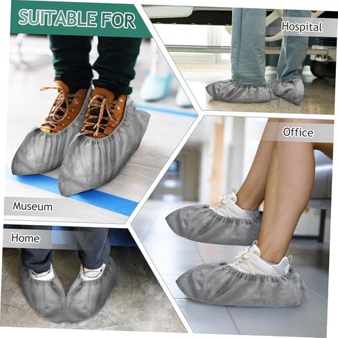 Sosoport 100Pcs Disposable Shoe Covers Overshoes for Indoor Use Breathable and Comfortable Shoe Protectors for Fits in Saudi Arabia