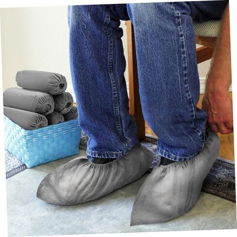 Sosoport 100Pcs Disposable Shoe Covers Overshoes for Indoor Use Breathable and Comfortable Shoe Protectors for Fits in Saudi Arabia