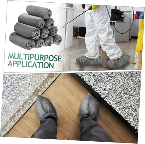 Sosoport 100Pcs Disposable Shoe Covers Overshoes for Indoor Use Breathable and Comfortable Shoe Protectors for Fits in Saudi Arabia