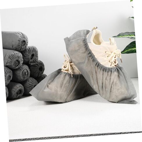 Sosoport 100Pcs Disposable Shoe Covers Overshoes for Indoor Use Breathable and Comfortable Shoe Protectors for Fits in Saudi Arabia