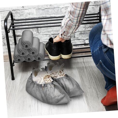 Sosoport 100Pcs Disposable Shoe Covers Overshoes for Indoor Use Breathable and Comfortable Shoe Protectors for Fits in Saudi Arabia