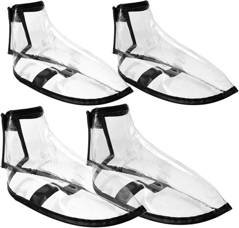 PartyKindom 2Pairs Haircut Shoes Covers Non Slip Reusable Cloaks for Barbers Hair Stylists and Outdoor Use Convenient Design for Easy Wear and Removal in Saudi Arabia