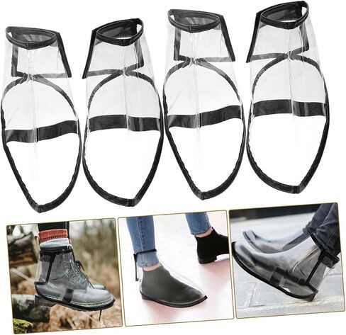 PartyKindom 2Pairs Haircut Shoes Covers Non Slip Reusable Cloaks for Barbers Hair Stylists and Outdoor Use Convenient Design for Easy Wear and Removal in Saudi Arabia