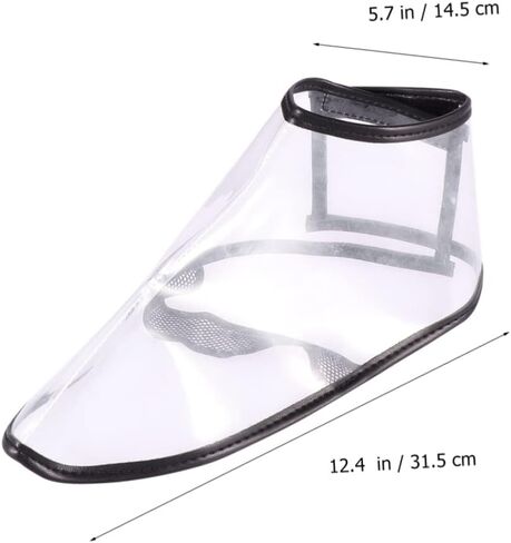 SAFIGLE 1Pair Hairdressing Shoe Covers for Barbers S Hair Fragmentation Protector Durable and Transparent for Hairdressers and Food Service Professionals Easy to Wear in Saudi Arabia