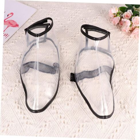 SAFIGLE 1Pair Hairdressing Shoe Covers for Barbers S Hair Fragmentation Protector Durable and Transparent for Hairdressers and Food Service Professionals Easy to Wear in Saudi Arabia